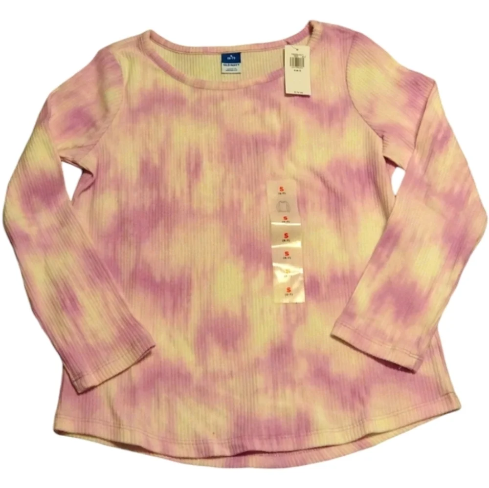NWT Old Navy Lilac and Cream Tie-Dye Kids Shirt